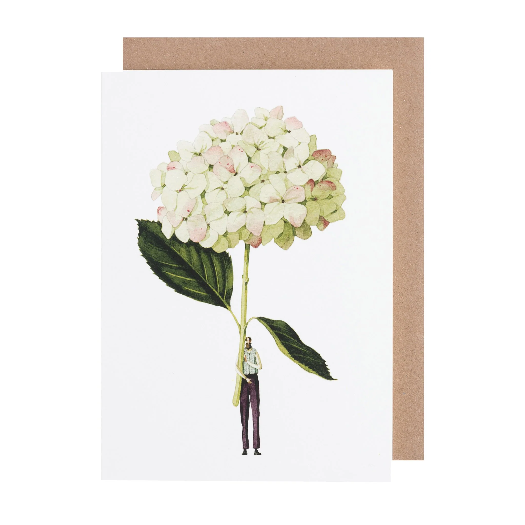 Grußkarte "GREEN HYDRANGEA" von Laura Stoddart