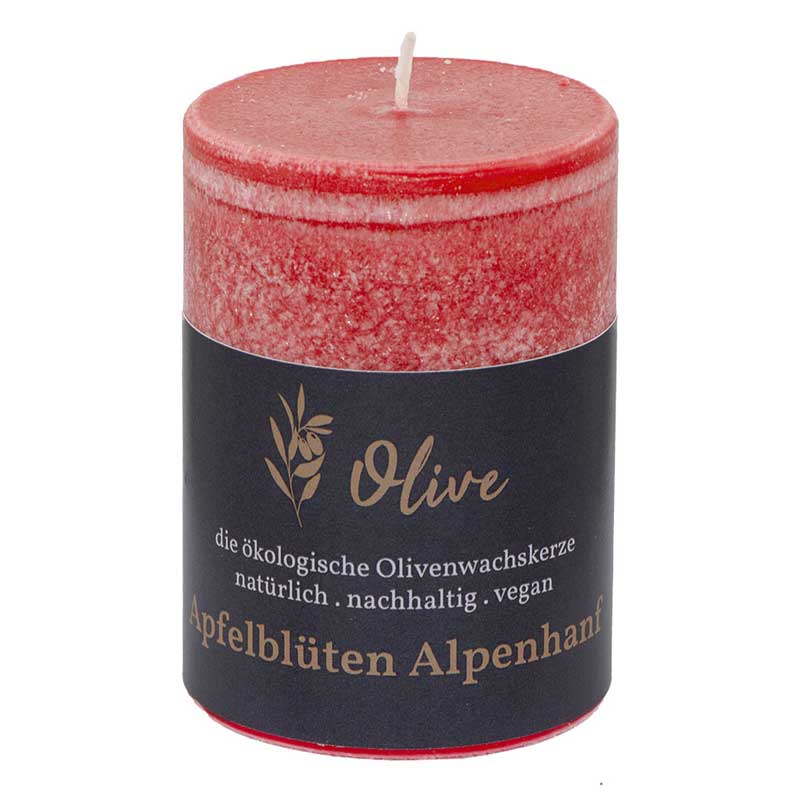 Apfelblüten - Alpenhanf / Olivenwachs Duftkerze von Schulthess Kerzen 