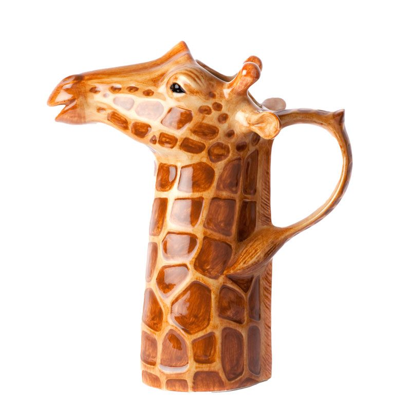 Keramikkaraffe von Quail Ceramics in Form einer Giraffe, detailreich handbemalt – originelles Designstück und dekorative Wasserkaraffe.
