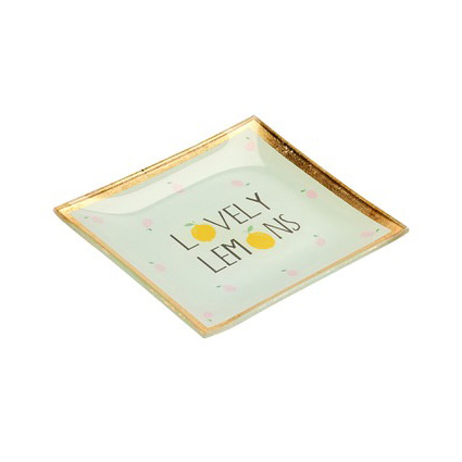 Love Plates - Glasteller "Lovely Lemons" von Gift Company
