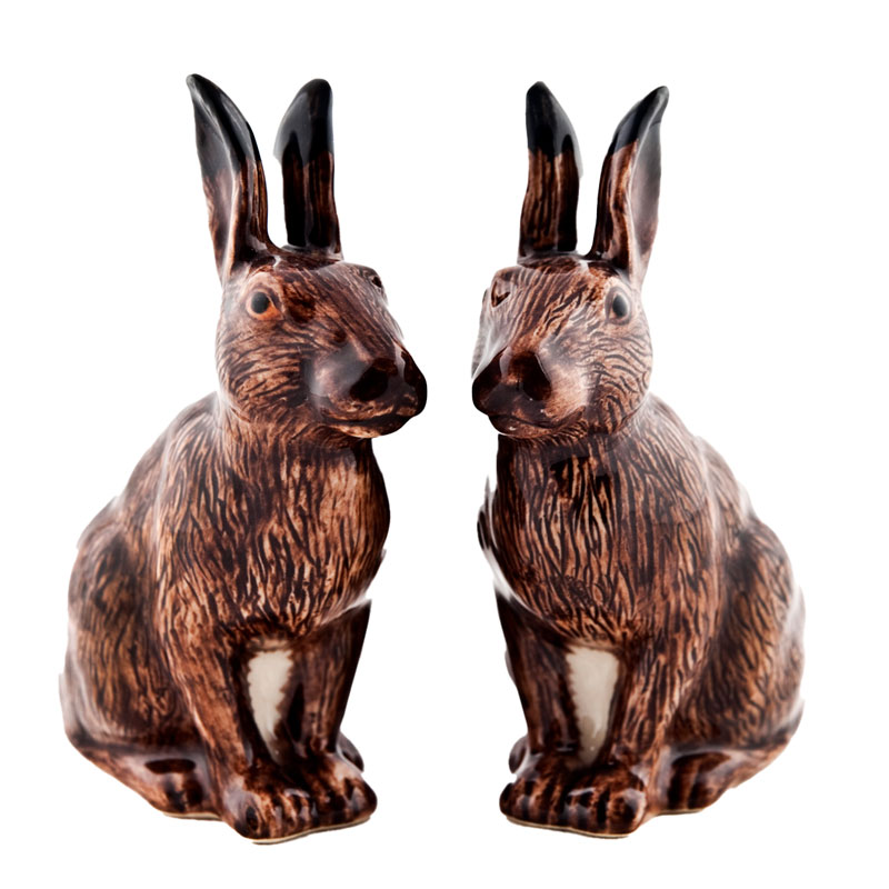 Hasen - die Salz und Pfeffer Streuer von Quail Ceramics