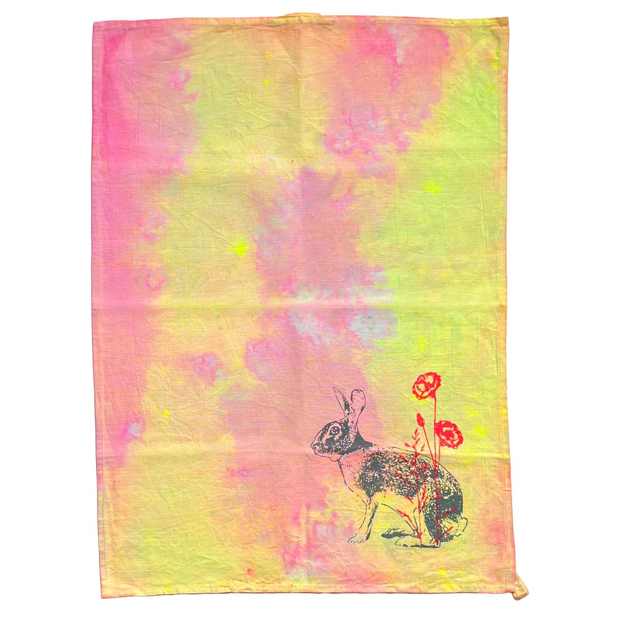 Hase 2" - Einzelstück – Unique Geschirrtuch von Frohstoff