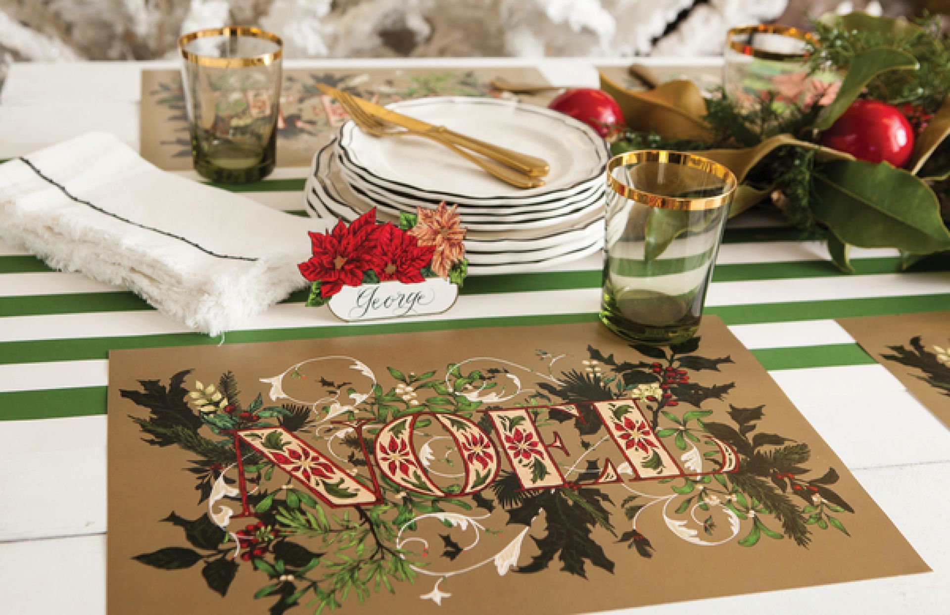 Placemat Papier Tischsets "NOEL" von Hester & Cook